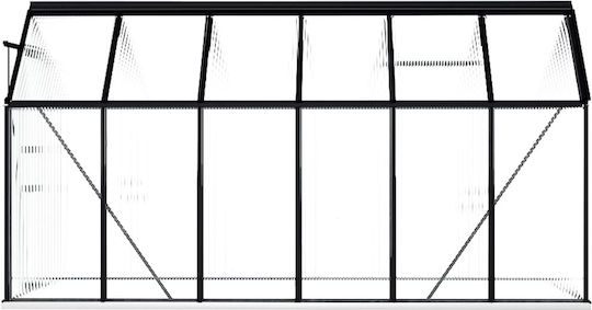 vidaXL 48218 Gewächshaus Typ Haus mit Aluminiumrahmen 3.7x1.9x22m