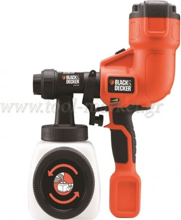 Black & Decker HVLP200 Ηλεκτρικό Πιστόλι Βαφής 400W με Δοχείο 1.2lt