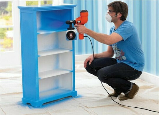 Black & Decker HVLP200 Ηλεκτρικό Πιστόλι Βαφής 400W με Δοχείο 1.2lt