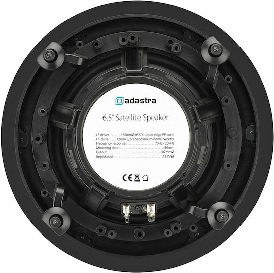 Adastra BCS65S BT Aktiv Deckeninstallationslautsprecher 25W Paar Bluetooth Weiß