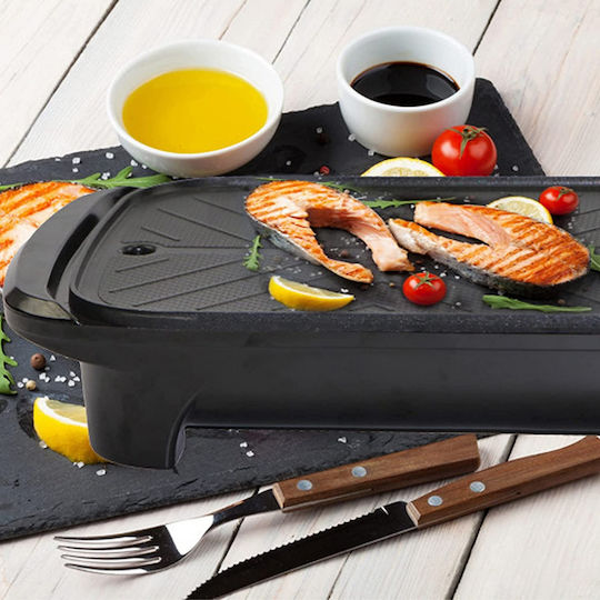 Teppanyaki Grilling Plate with Adjustable Thermostat 1360W 53x28cm.