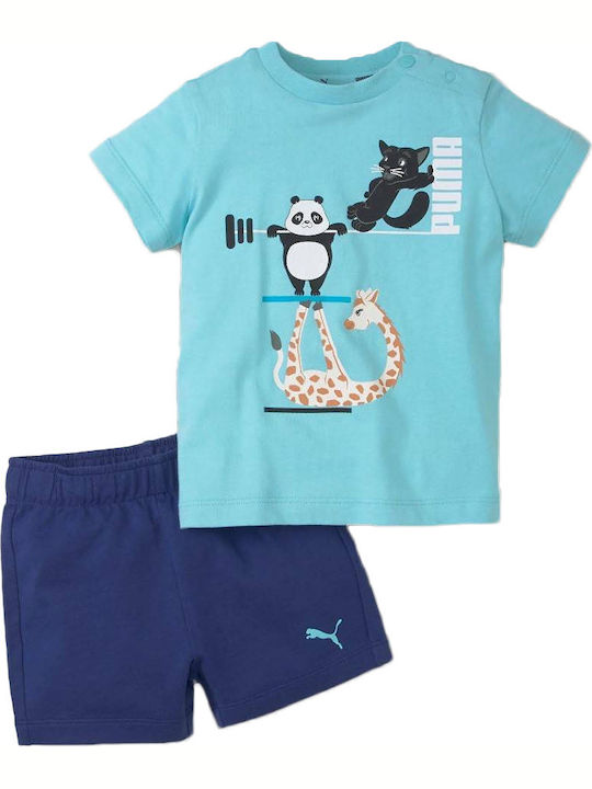 Kinder-Set mit Shorts Sommer 2Stück Hellblau