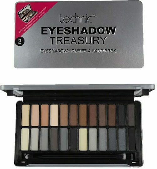 Technic Treasury Eye Shadow Palette in Solid Form Silver 36gr