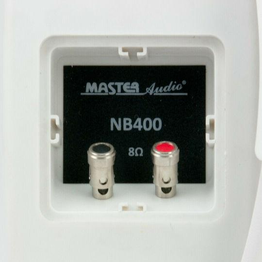 Master Audio NB400T Παθητικά Επιτοίχια Ηχεία (Ζεύγος) 12.6x12.7x19.5εκ. Λευκά