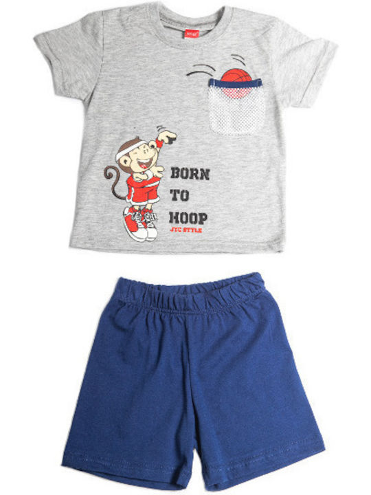 Joyce Kids' Set with Shorts Summer 2pcs Gray