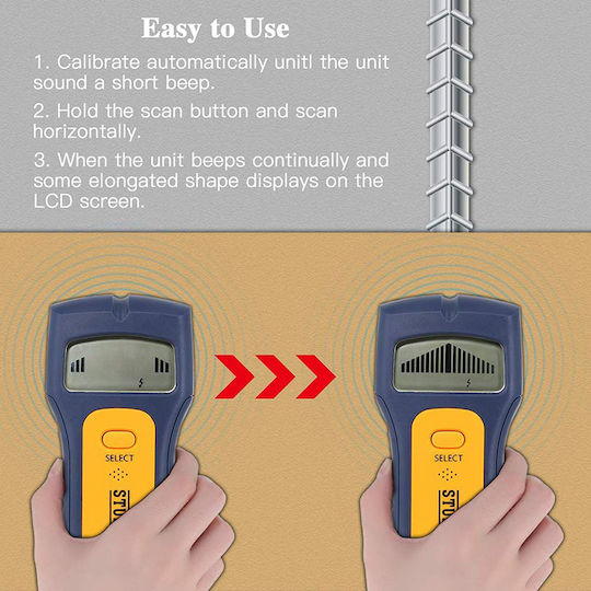 CB TS79 Stud Finder Cable, Metal & Wood Digital Sensor