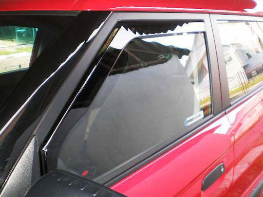 Heko Set of Windbreakers Front and Rear Car Dark Fime for Dacia Logan 4pcs