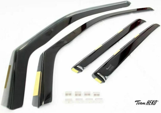 Heko Set of Windbreakers Front and Rear Car Dark Fime for Ford Kuga 4pcs