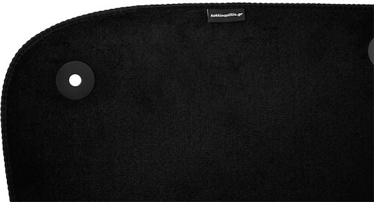 Cik Set of Front and Rear Mats 4pcs for Peugeot 208 3D/5D 04/2012-2019 Black