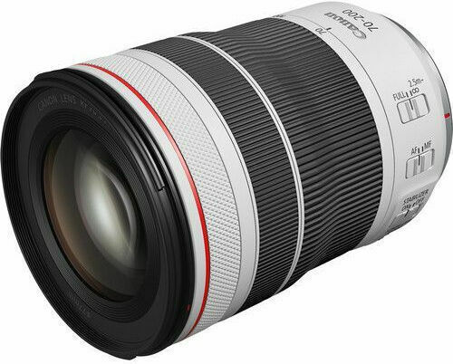Canon Full Frame Φωτογραφικός Φακός 70-200mm f/4L IS USM Tele Zoom για Canon RF Mount Λευκός