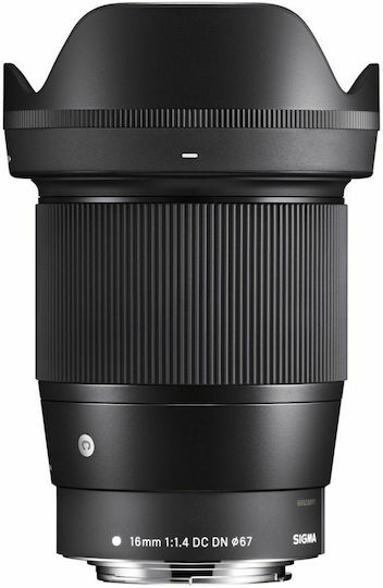 Sigma Crop Φωτογραφικός Φακός 16mm f/1.4 DC DN Contemporary Wide Angle για Canon EF-M Mount Μαύρος