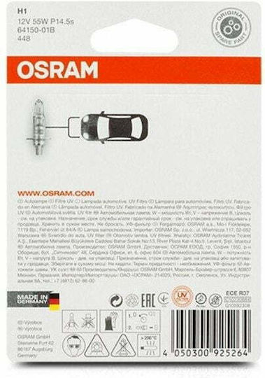 Osram Lamps Car Original Line H1 Halogen 12V 55W 1pcs