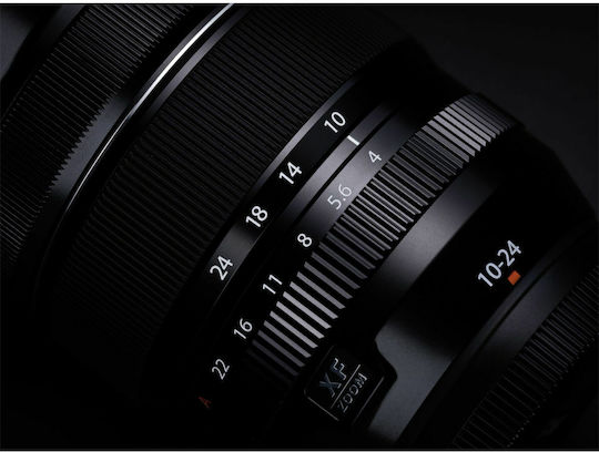 Fujifilm Crop Camera Lens XF 10-24mm f/4 R OIS WR Wide Angle Zoom for Fujifilm X Mount Black