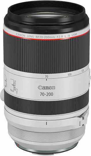 Canon Full Frame Φωτογραφικός Φακός 70-200mm f/2.8L IS USM Tele Zoom / Telephoto για Canon RF Mount Λευκός