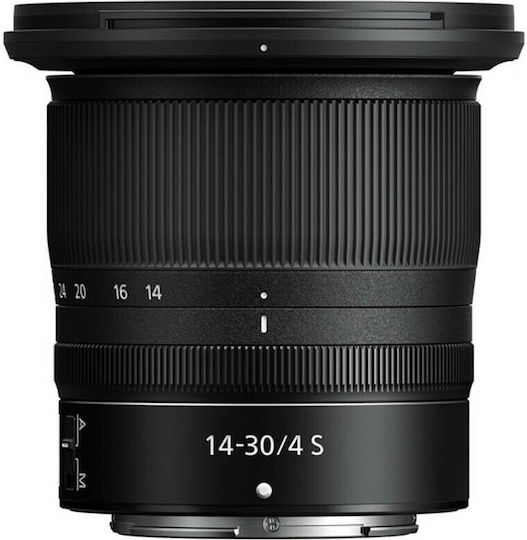 Nikon Full Frame Φωτογραφικός Φακός NIKKOR 14-30mm f/4 S Ultra-Wide Zoom για Nikon Z Mount Μαύρος