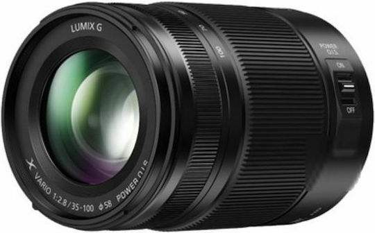 Panasonic Crop Camera Lens Lumix G X Vario 35-100mm f/2.8 II Power O.I.S. Standard Zoom / Tele Zoom for Micro Four Thirds (MFT) Mount Black