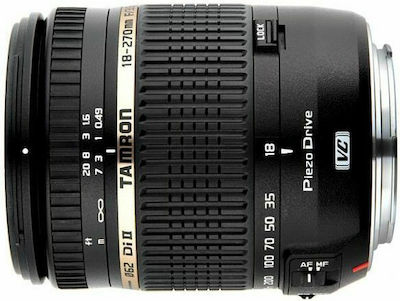Tamron Crop Фотообектив AF 18-270mm f/3.5-6.3 Di II VC PZD Стандартно увеличение за Канон EF Монтаж Черен