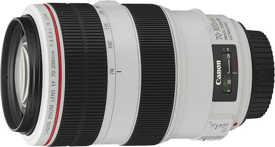 Canon Crop Kameraobjektiv 70-300mm f/4-5.6L IS USM Telezoom / Teleobjektiv für Canon EF Mount White