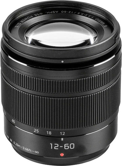 Panasonic Crop Φωτογραφικός Φακός Lumix G Vario 12-60mm f/3.5-5.6 Asph/Power O.I.S. Standard Zoom για Micro Four Thirds (MFT) Mount Μαύρος