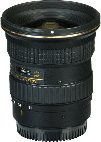 Tokina Crop Camera Lens AT-X 11-20mm f/2.8 PRO DX Wide Angle Zoom for Canon EF Mount Black
