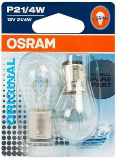 Osram Λάμπες Αυτοκινήτου Original Line P21/4W 12V 21W 2τμχ
