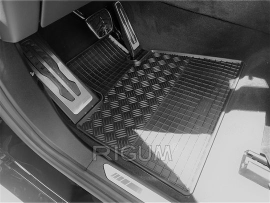 Rigum Set of Front and Rear Mats 4pcs Tray Type for BMW X7 2018+ Black