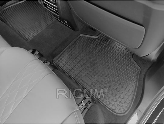 Rigum Set of Front and Rear Mats 4pcs Tray Type for BMW X7 2018+ Black
