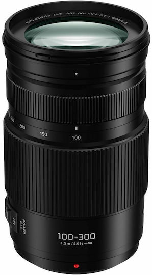 Panasonic Crop Φωτογραφικός Φακός Lumix G Vario 100-300mm f/4-5.6 II Power O.I.S. Tele Zoom για Micro Four Thirds (MFT) Mount Μαύρος
