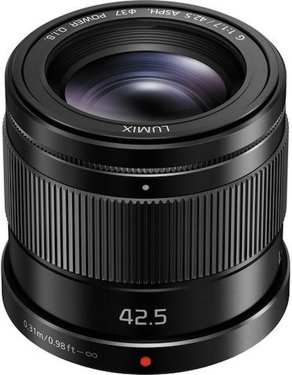 Panasonic Crop Camera Lens Lumix G 42.5mm f/1.7 Power OIS Standard / Telephoto for Micro Four Thirds (MFT) Mount Black