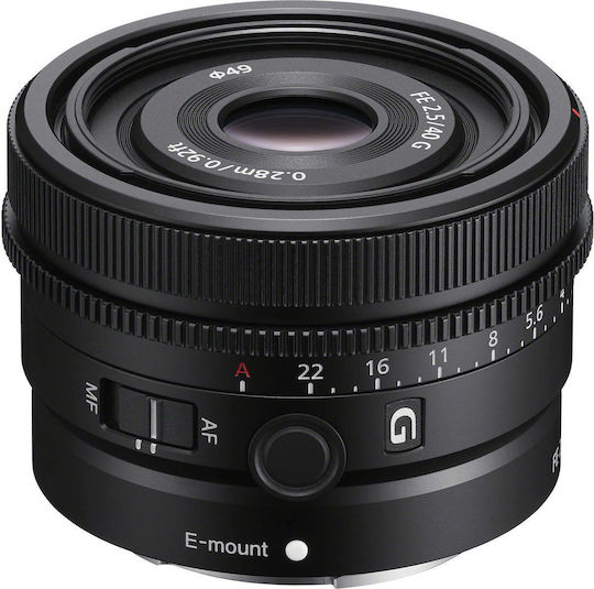 Sony Full Frame Φωτογραφικός Φακός FE 40mm f/2.5 G Standard / Wide Angle για Sony E Mount Μαύρος