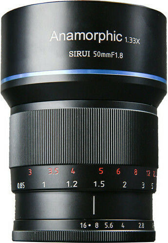 Sirui Crop Φωτογραφικός Φακός Anamorphic 50mm f/1.8 Standard Zoom για Fujifilm X Mount Μαύρος
