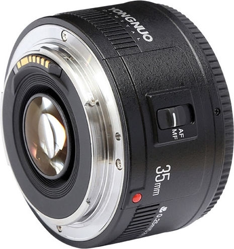Yongnuo Full Frame Camera Lens 35mm f/2 Wide Angle for Nikon F Mount Black