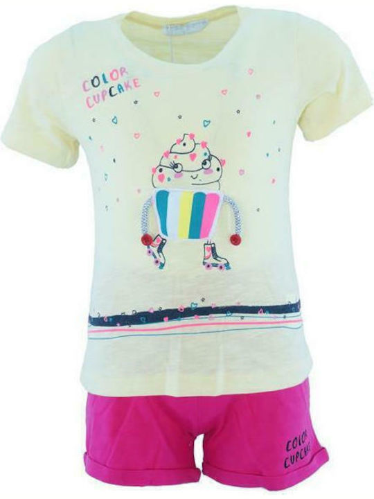 Kinder-Set mit Shorts Sommer 2Stück Gelb