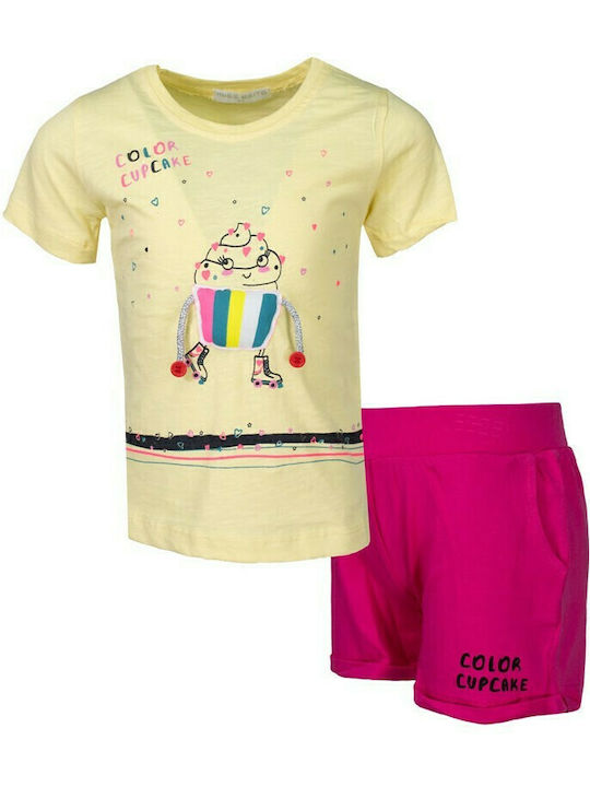 Kinder-Set mit Shorts Sommer 2Stück Gelb