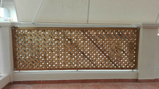 Καφασωτό Κήπου Privacy (2x2) από Ξύλο με Πλέγμα Ρόμβου σε Μπεζ Χρώμα 122x240cm