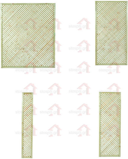 Spalier Gartendiamant (2x2) aus Holz mit Rasterdesign Rhombus in Beige Farbe 120x180cm