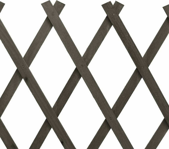 Foldable Garden Trellis made of Wood with Rhombus Grid Design in Gray Color 120x60cm