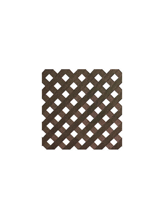 Garten Spalier Privat aus Kunststoff mit Rhombus Rasterdesign in Braun Farbe 100x200cm