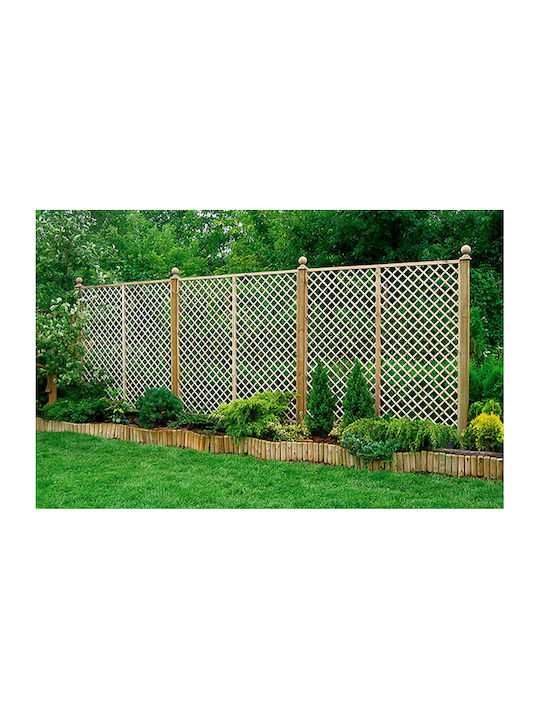 Garden Trellis Diagonal (6x6) Wood with Rhombus Grid in Beige Colour 60x180cm