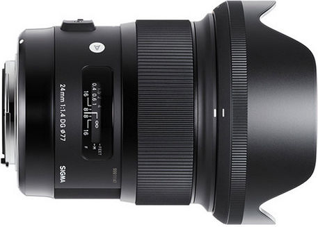 Sigma Full Frame Camera Lens 24mm f/1.4 DG HSM Art Wide Angle for Canon EF Mount Black