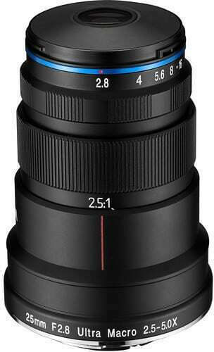 Laowa Crop Camera Lens 25mm F2.8 2.5-5x Ultra Wide Angle / Macro for Canon EF Mount Black