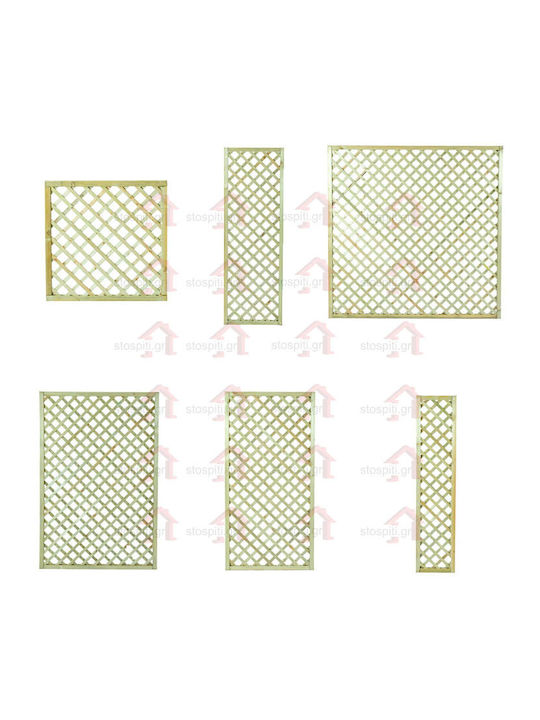 Garden Trellis Diagonal (6x6) Wood with Rhombus Grid in Beige Colour 120x180cm