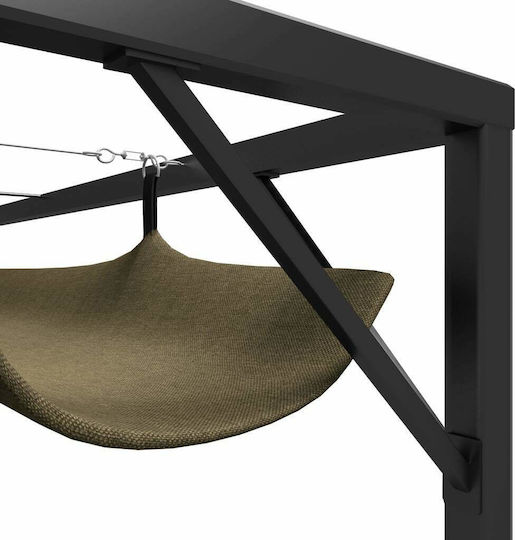 Garden Pergola from Metallic with Ceiling in Beige Colour 300x300x230cm