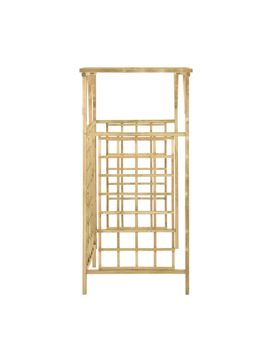 Garden Pergola from Wood with Square Grid Design in Beige Color 200x80x168cm