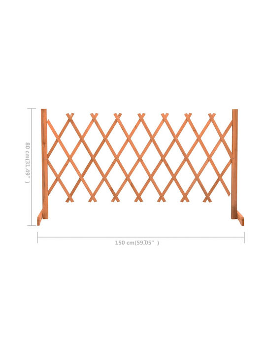 Wood Foldable Trellis Orange 150x150cm
