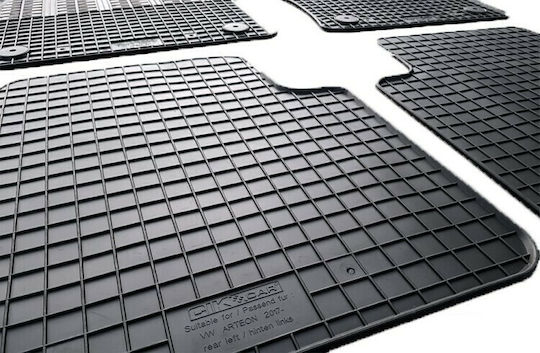 Cik Set of Front and Rear Mats 4pcs for Volkswagen Arteon 2017 Black