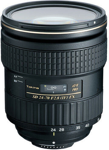 Tokina Full Frame Camera Lens AT-X 24-70mm f/2.8 PRO FX Standard Zoom for Nikon F Mount Black