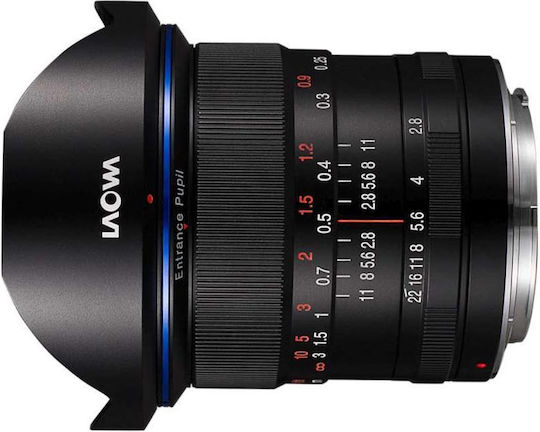 Laowa Crop Фотообектив 12mm f/2.8 Zero-D Широк ъгъл за Никон Ф Монтаж Черен