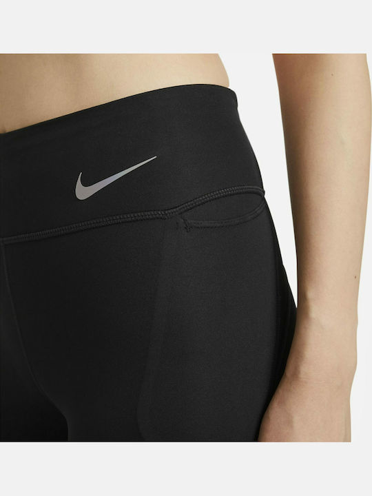 Dri-Fit Epic Faster Running Γυναικείο Cropped Κολάν Μαύρο
