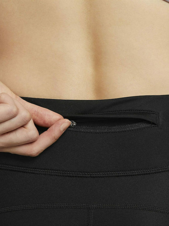 Dri-Fit Epic Faster Running Γυναικείο Cropped Κολάν Μαύρο